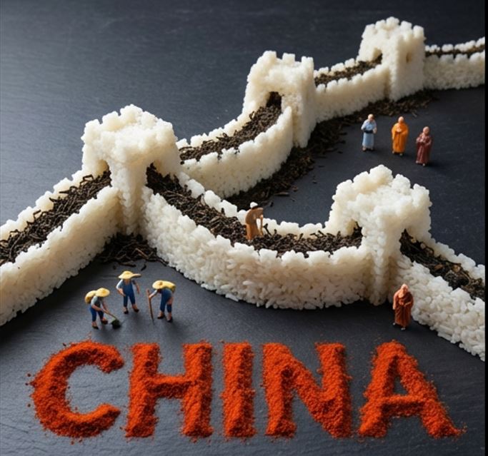 Food Art Scene of the Great Wall of China (1)؛ عکس ساخته‌شده با هوش مصنوعی و پرامپت فارسی در Axeto
