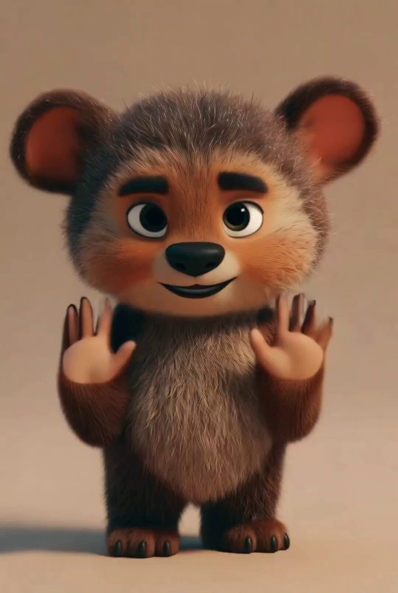 Adorable Anthropomorphic Little Bear Cub Full Body Shot (video)؛ محتوای مرتبط هوش مصنوعی در Axeto