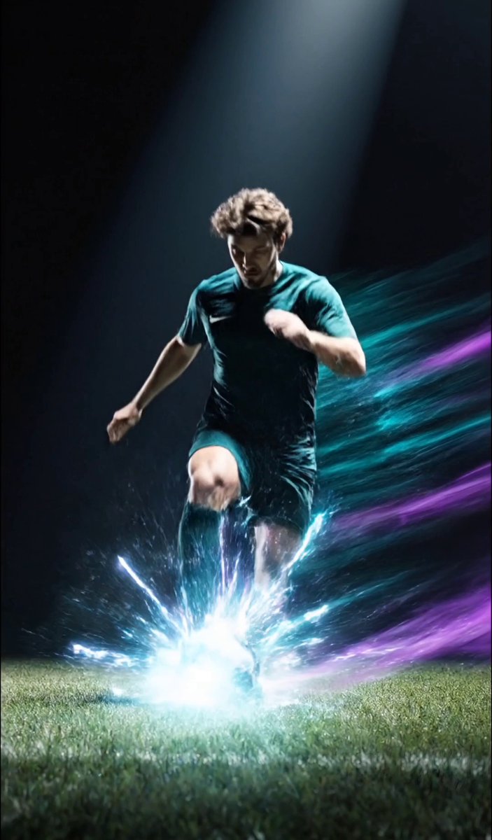 Cinematic Slow-Motion Football Scene at Night (video)؛ محتوای مرتبط هوش مصنوعی در Axeto