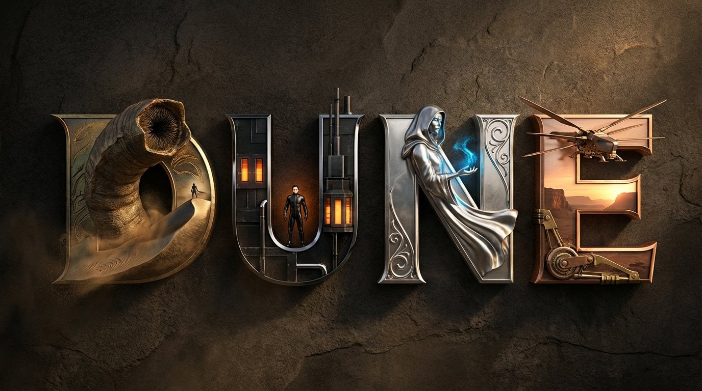 Create a high-quality 3D metallic typography composition of the title [MOVIE / S… (2)؛ محتوای مرتبط هوش مصنوعی در Axeto