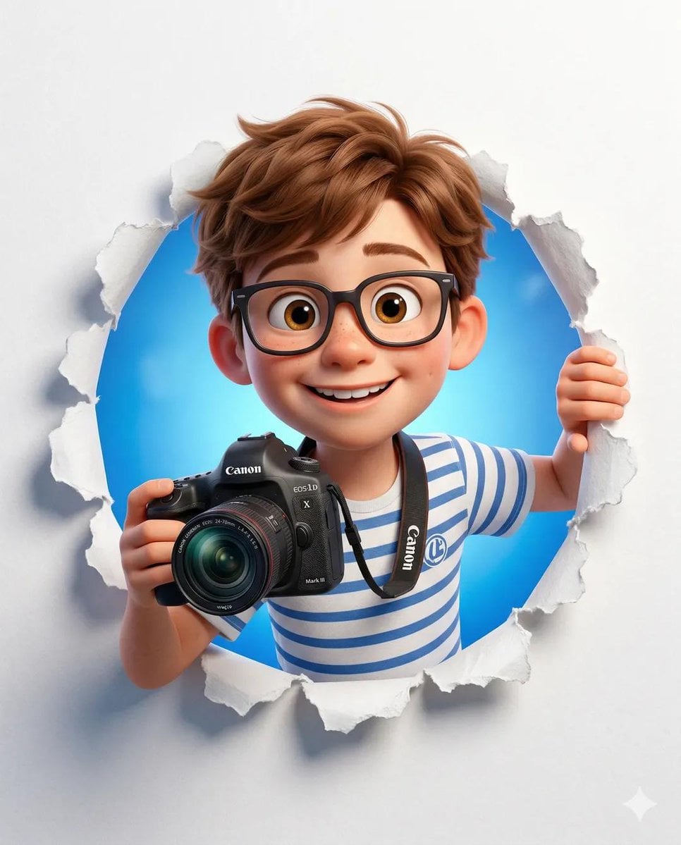 A cute stylized 3D cartoon character (boy/girl) with big expressive eyes, soft s…؛ پرامپت فارسی برای ساخت عکس با هوش مصنوعی