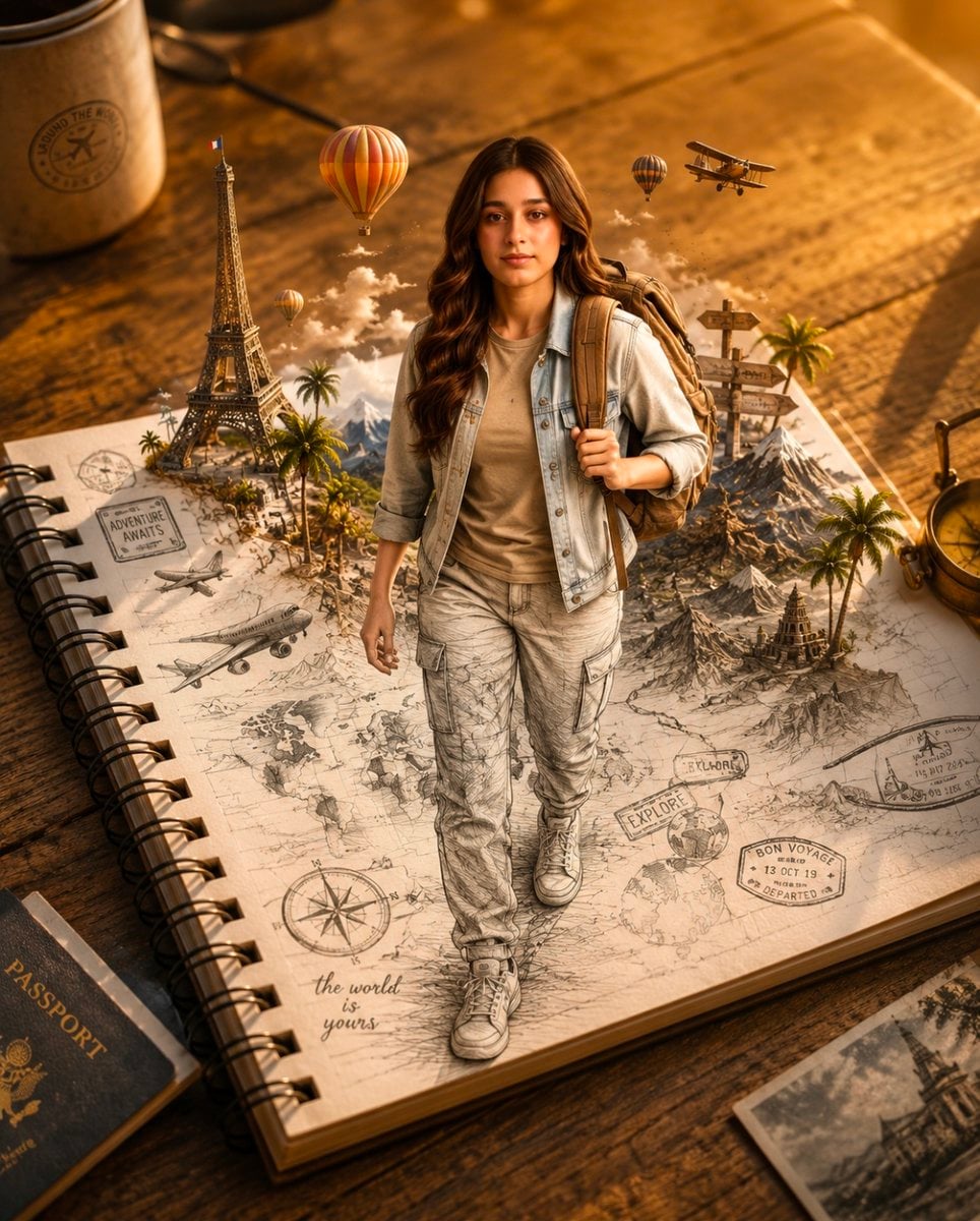 Create a stunning ultra-realistic 3D illusion artwork using the uploaded face as…؛ عکس ساخته‌شده با هوش مصنوعی و پرامپت فارسی در Axeto