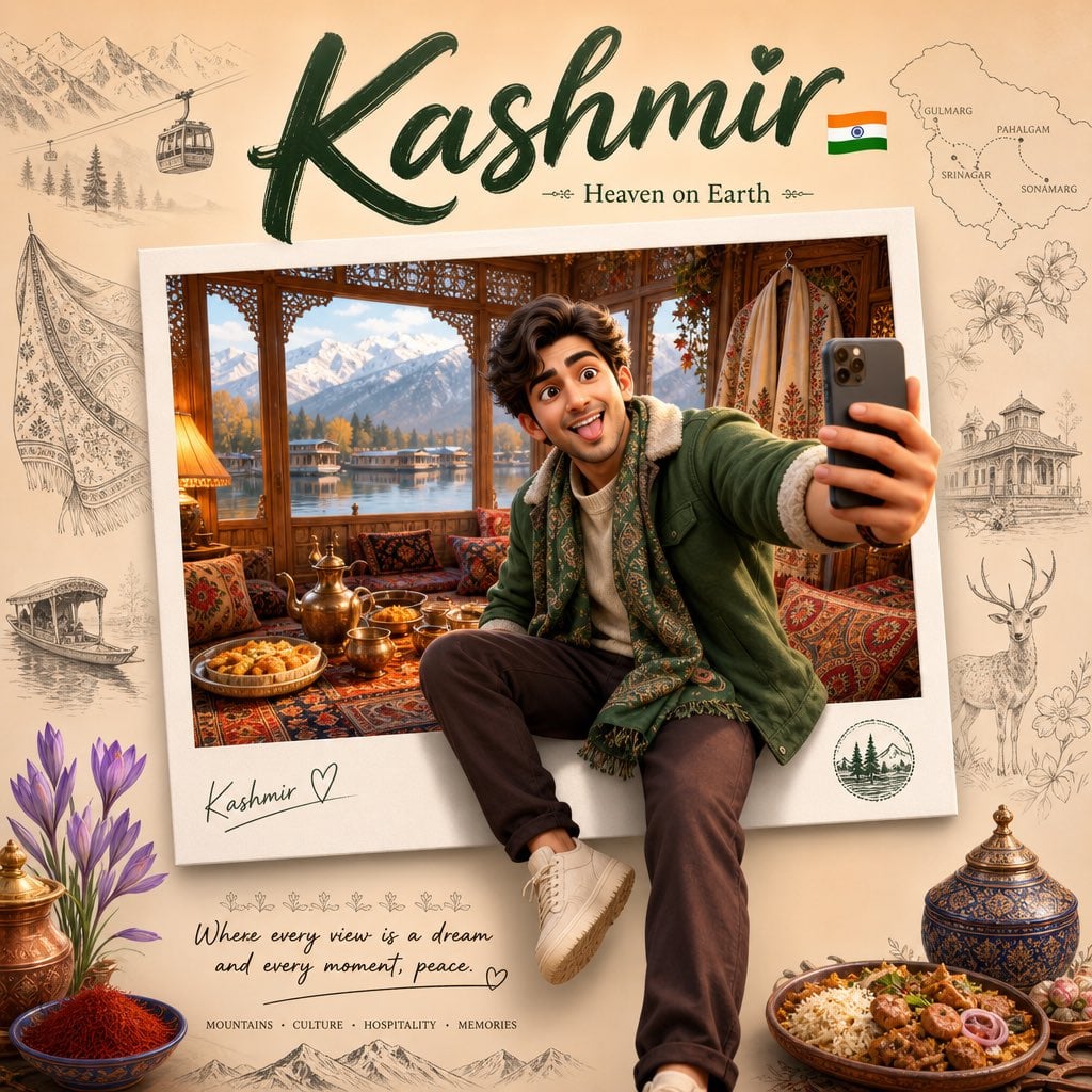 Create a premium collectible travel poster, Theme: [Place Name] The man from the…؛ پرامپت فارسی برای ساخت عکس با هوش مصنوعی