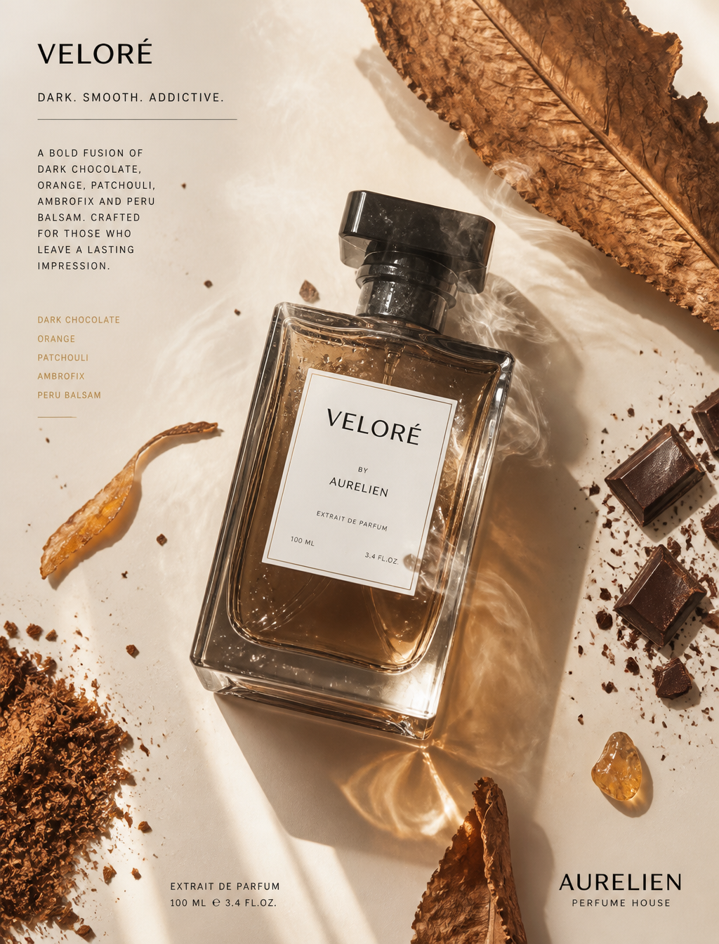 Subject & action A premium glass perfume bottle centered in a minimalist editori…؛ عکس ساخته‌شده با هوش مصنوعی و پرامپت فارسی در Axeto