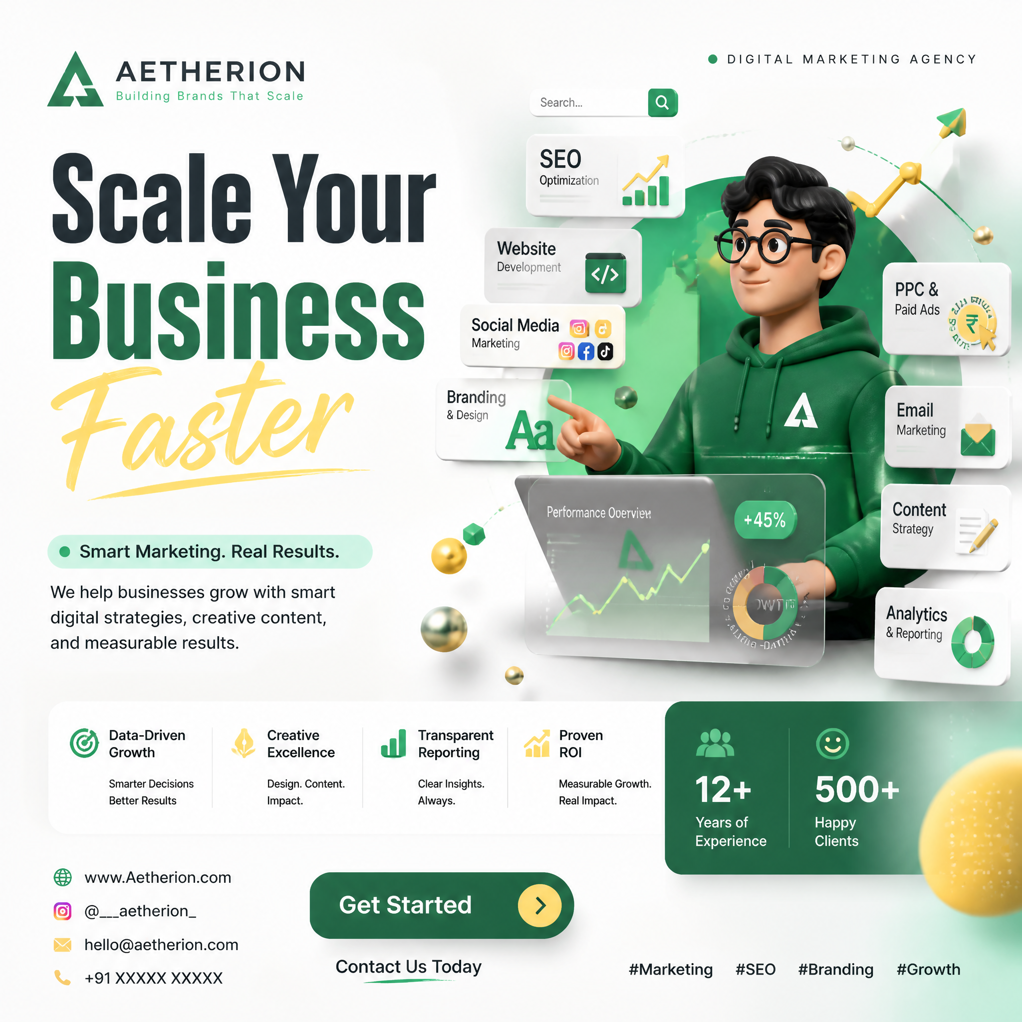 Create a premium square (1:1) social media post for Aetherion, designed for Inst…؛ پرامپت فارسی برای ساخت عکس با هوش مصنوعی