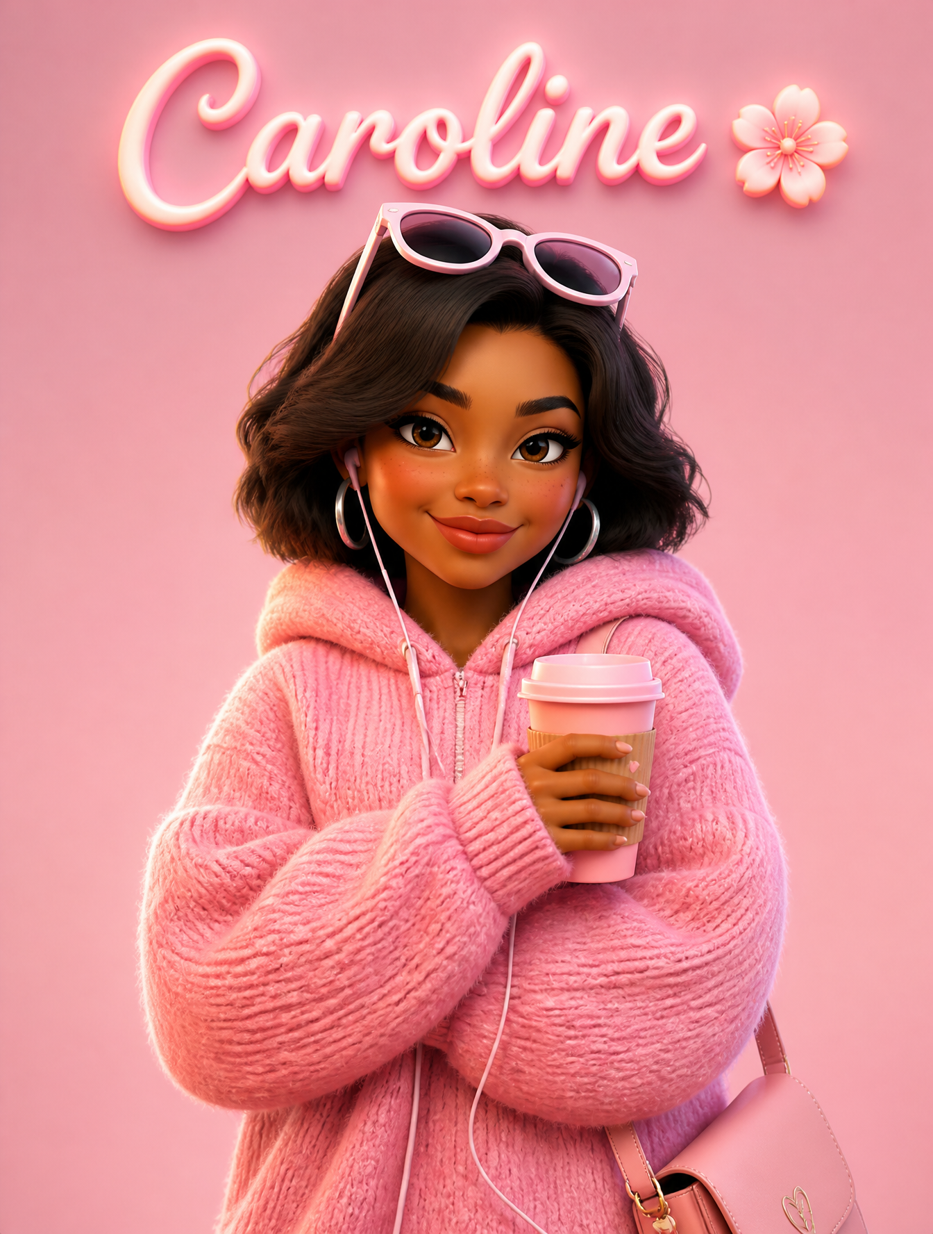 A cute Pixar-style 3D cartoon girl standing against a soft pastel pink backgroun...؛ محتوای مرتبط هوش مصنوعی در Axeto