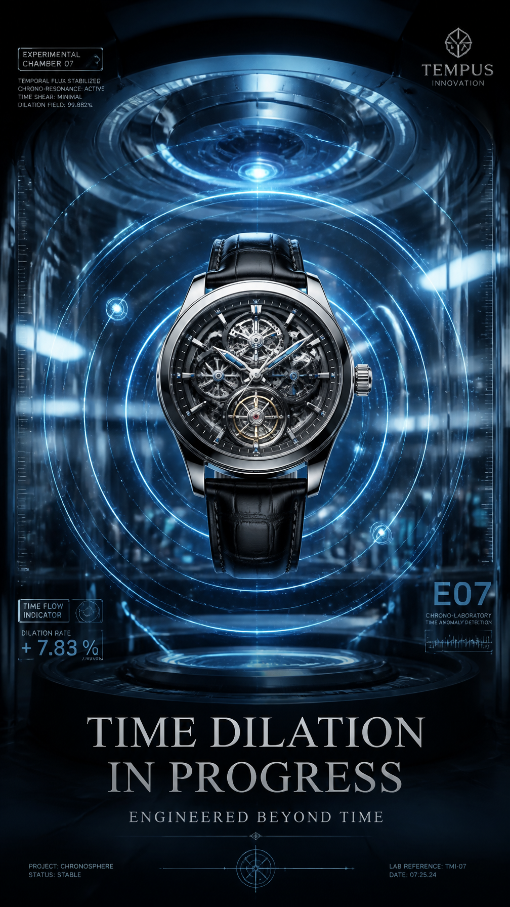 A premium 9:16 luxury watch advertising poster.Main Subject:A premium mechanical…؛ عکس ساخته‌شده با هوش مصنوعی و پرامپت فارسی در Axeto