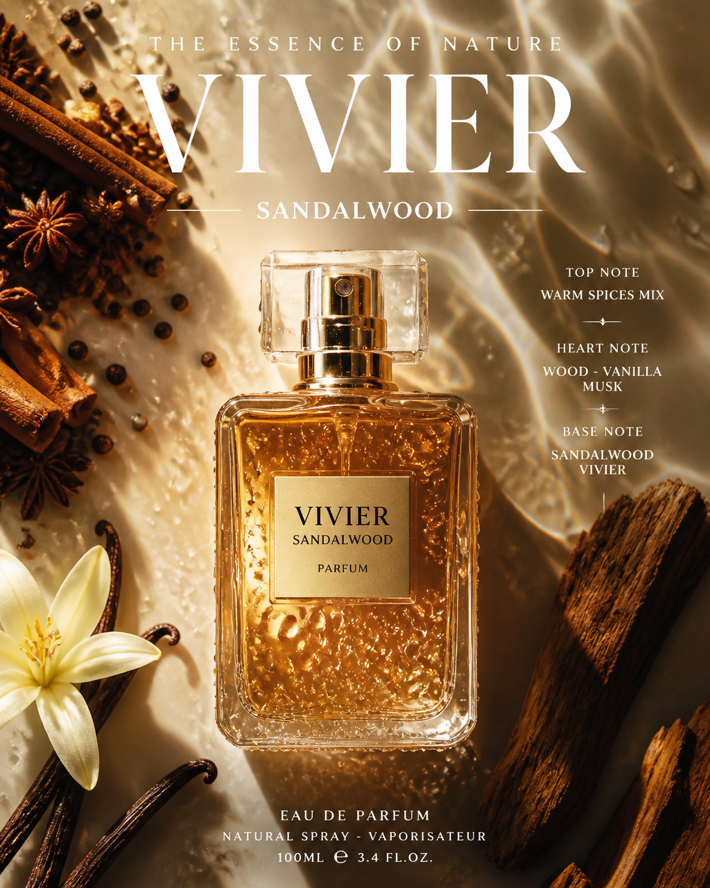 Editorial perfume photography poster lay design . studio design set: Top note: w…؛ عکس ساخته‌شده با هوش مصنوعی و پرامپت فارسی در Axeto