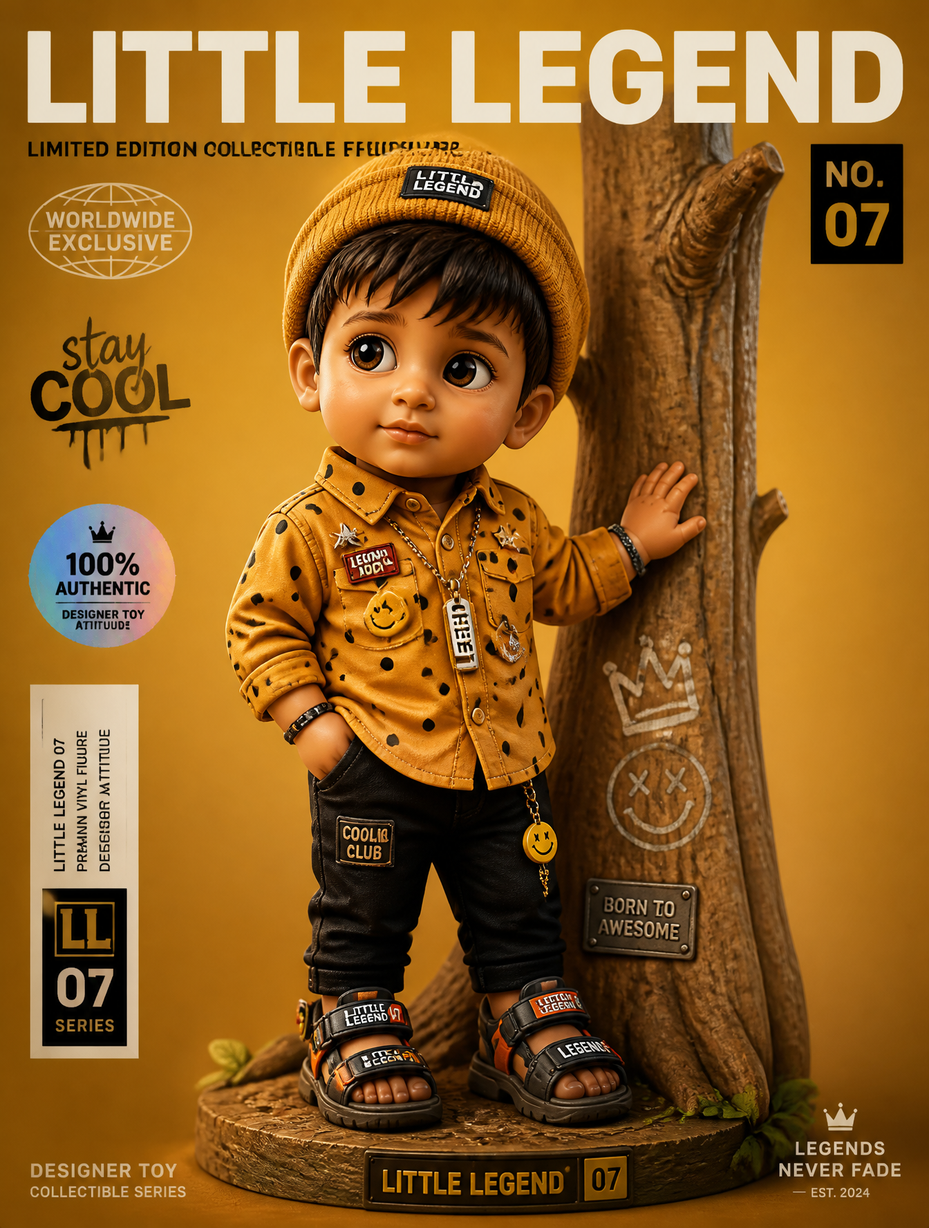 Transform the input image into a premium designer collectible-art toy aesthetic.…؛ پرامپت فارسی برای ساخت عکس با هوش مصنوعی