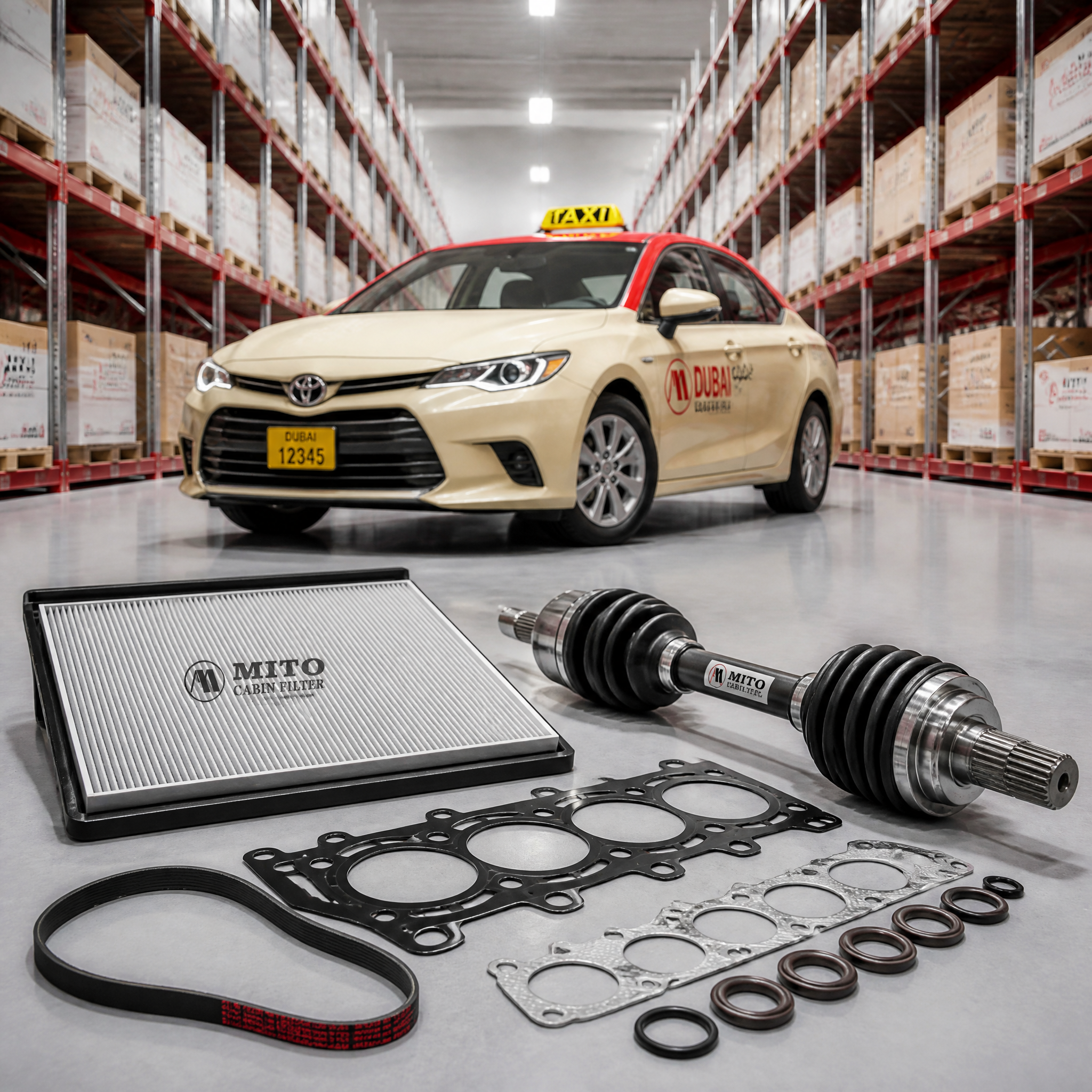 A high-end commercial product assembly featuring an array of MITO automotive com...؛ محتوای مرتبط هوش مصنوعی در Axeto