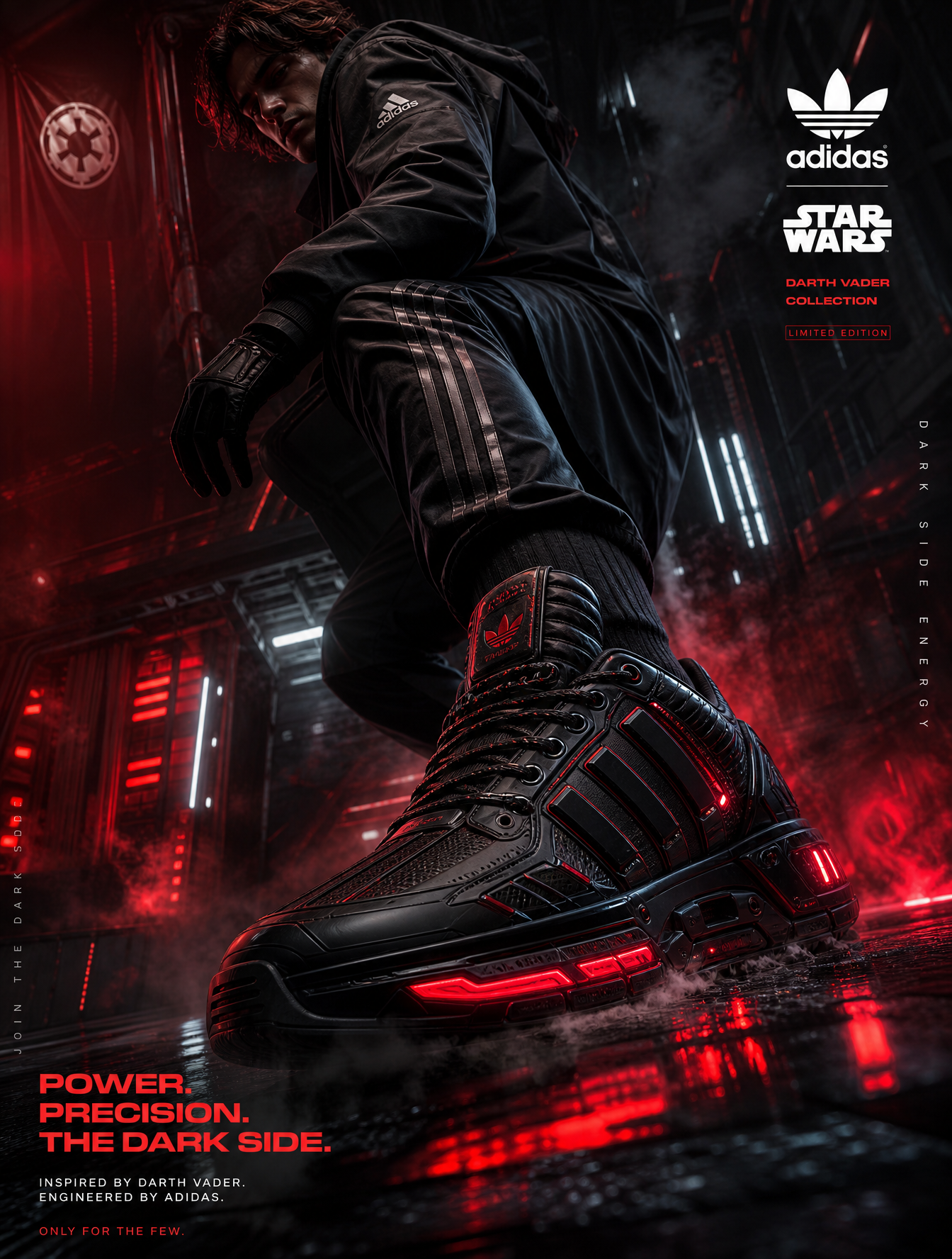 Got it—here’s your tweaked prompt focused on Adidas Darth Vader shoes:Create an …؛ پرامپت فارسی برای ساخت عکس با هوش مصنوعی