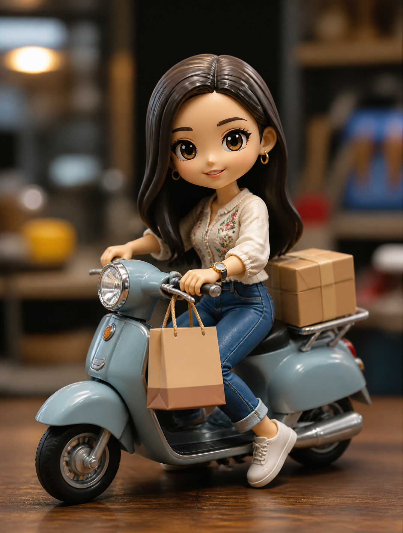 Prompt:Transform the uploaded image into a premium miniature collectible toy ver…؛ پرامپت فارسی برای ساخت عکس با هوش مصنوعی