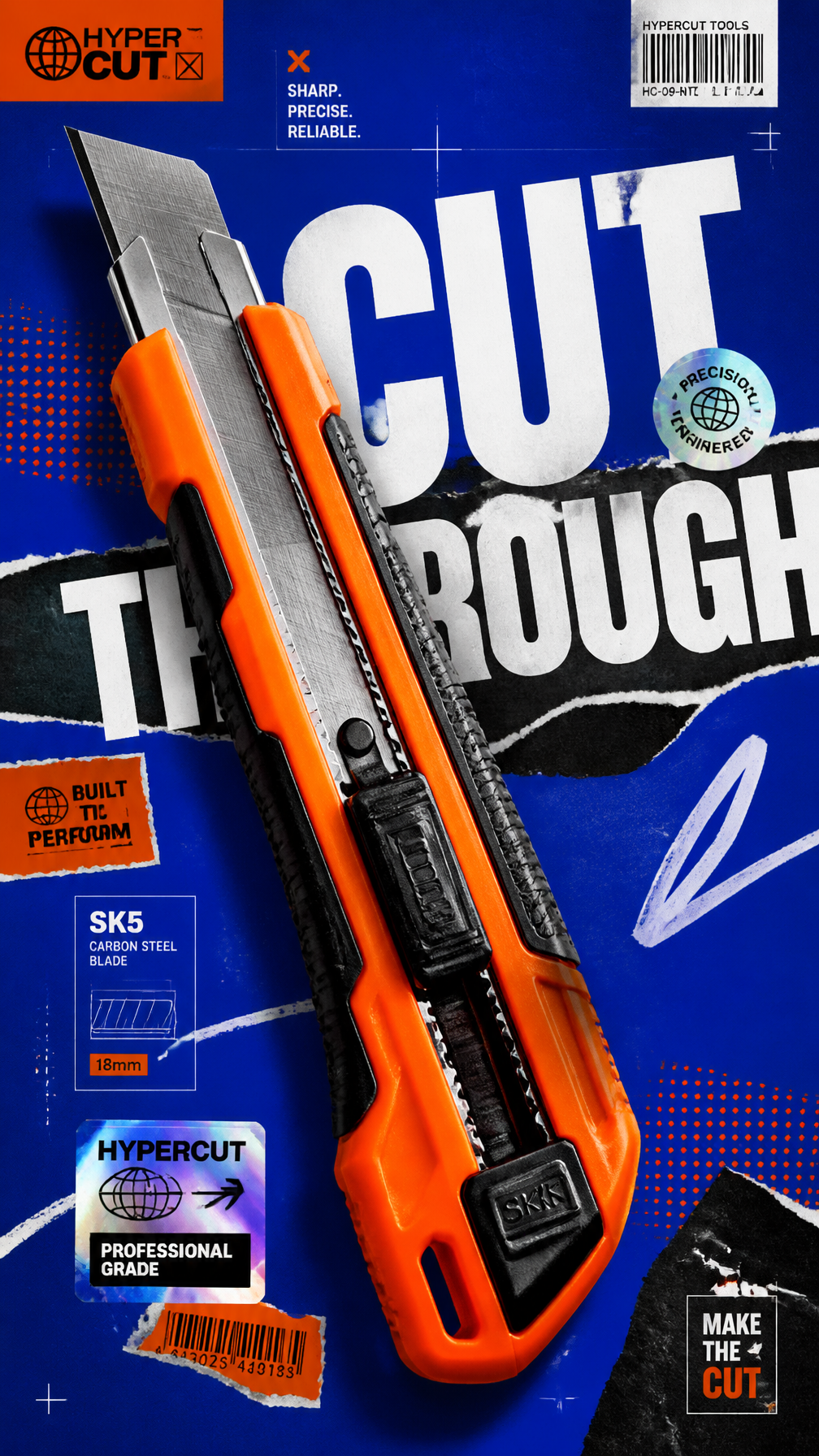 A premium 9:16 creative tools advertising poster.Central Subject: A single overs…؛ پرامپت فارسی برای ساخت عکس با هوش مصنوعی
