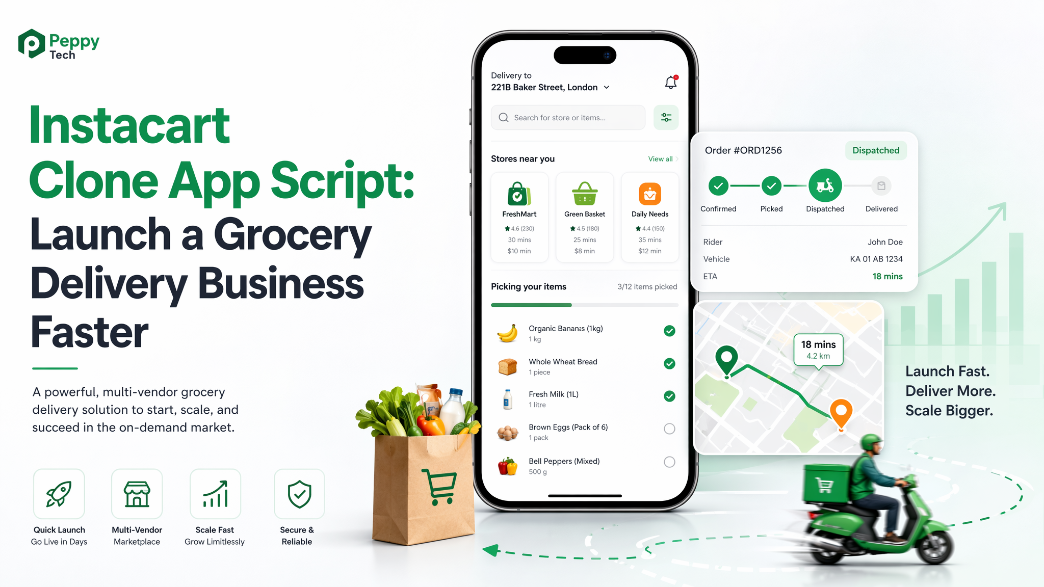 Blog Article Title: "Instacart Clone App Script: Launch a Grocery Delivery Busin…؛ عکس ساخته‌شده با هوش مصنوعی و پرامپت فارسی در Axeto