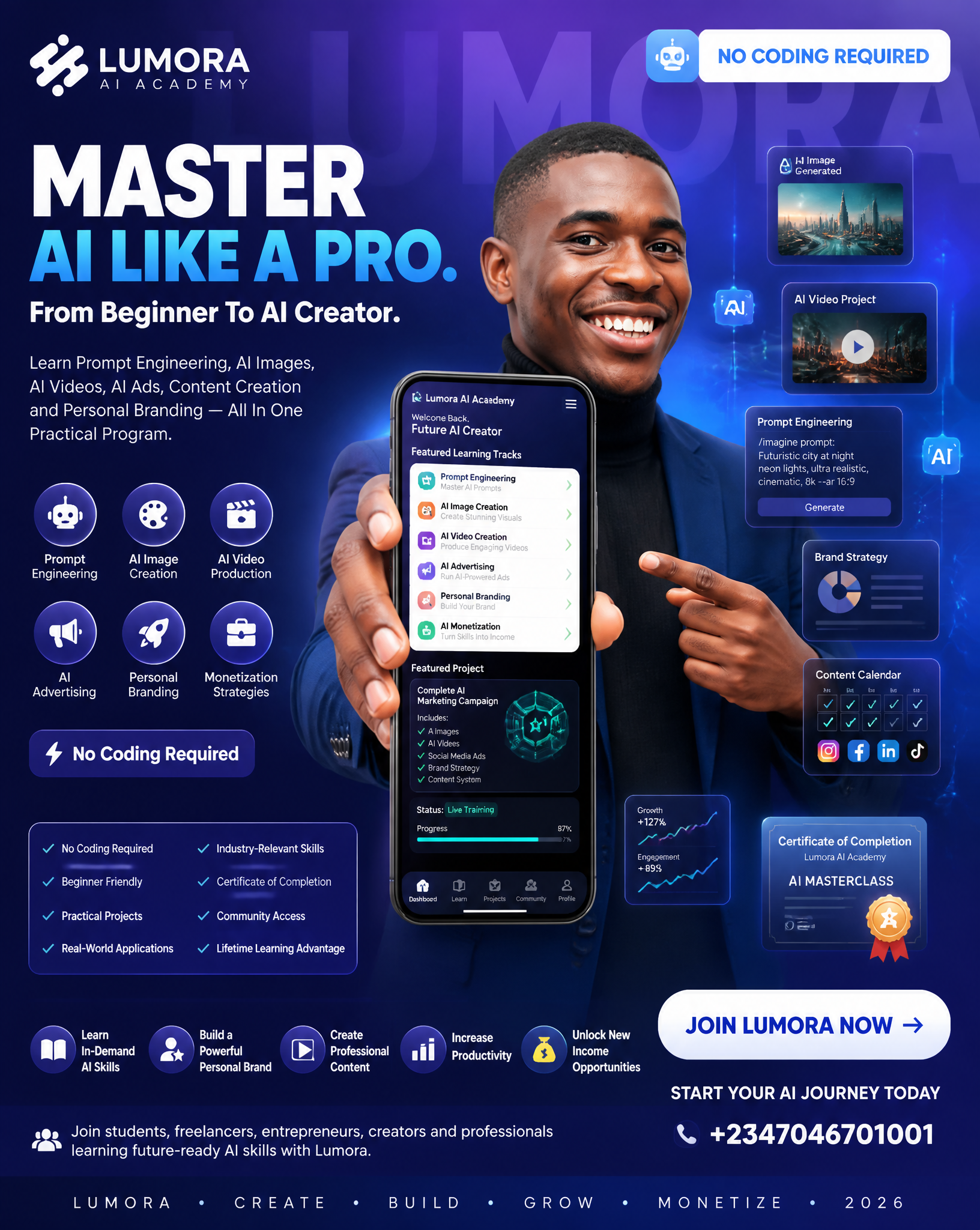 4:5 Vertical Educational Marketing Flyer, Ultra-High Resolution (8K)Brand: Lumor…؛ پرامپت فارسی برای ساخت عکس با هوش مصنوعی