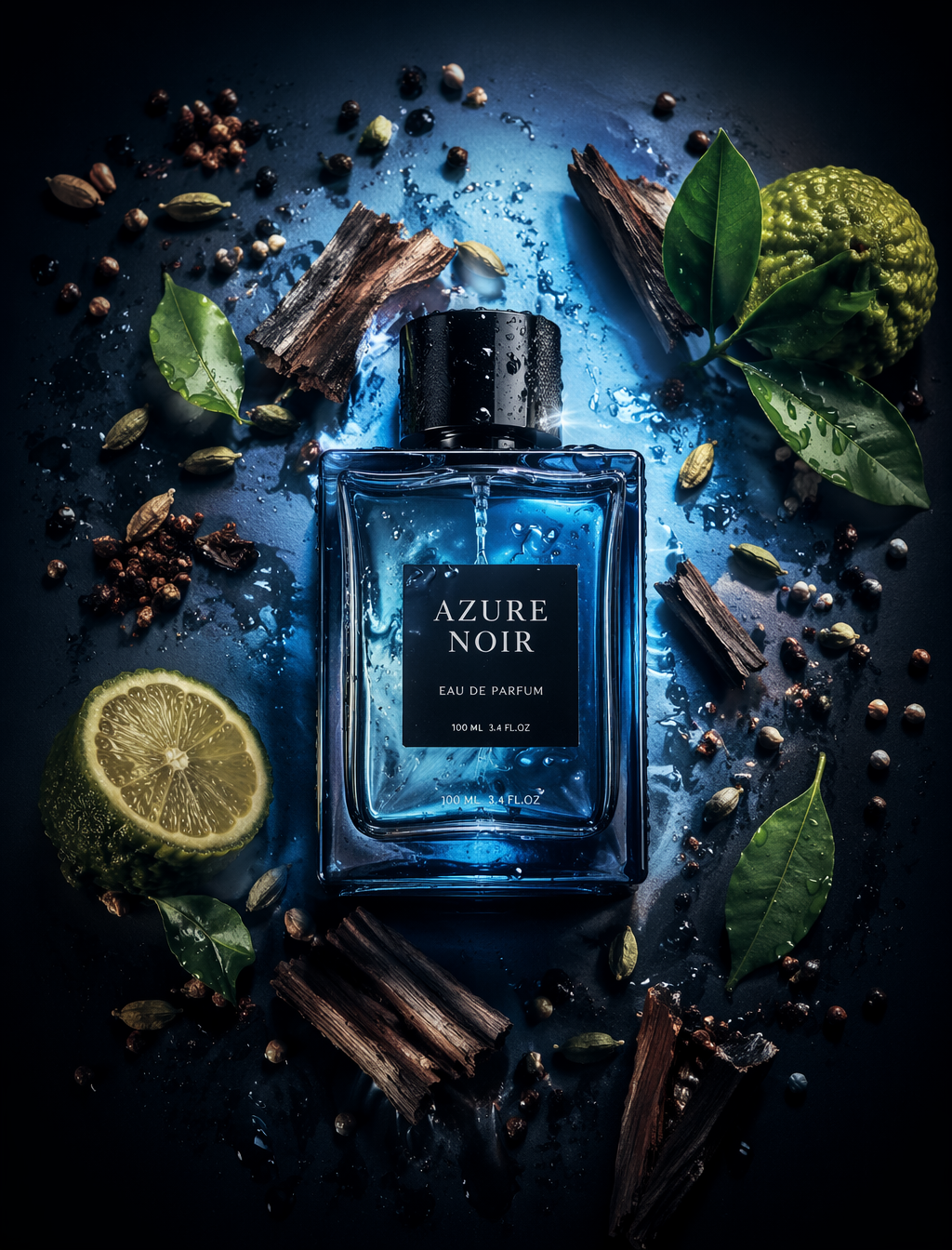 Editorial perfume photography poster. studio design set: notes random spices see…؛ محتوای مرتبط هوش مصنوعی در Axeto