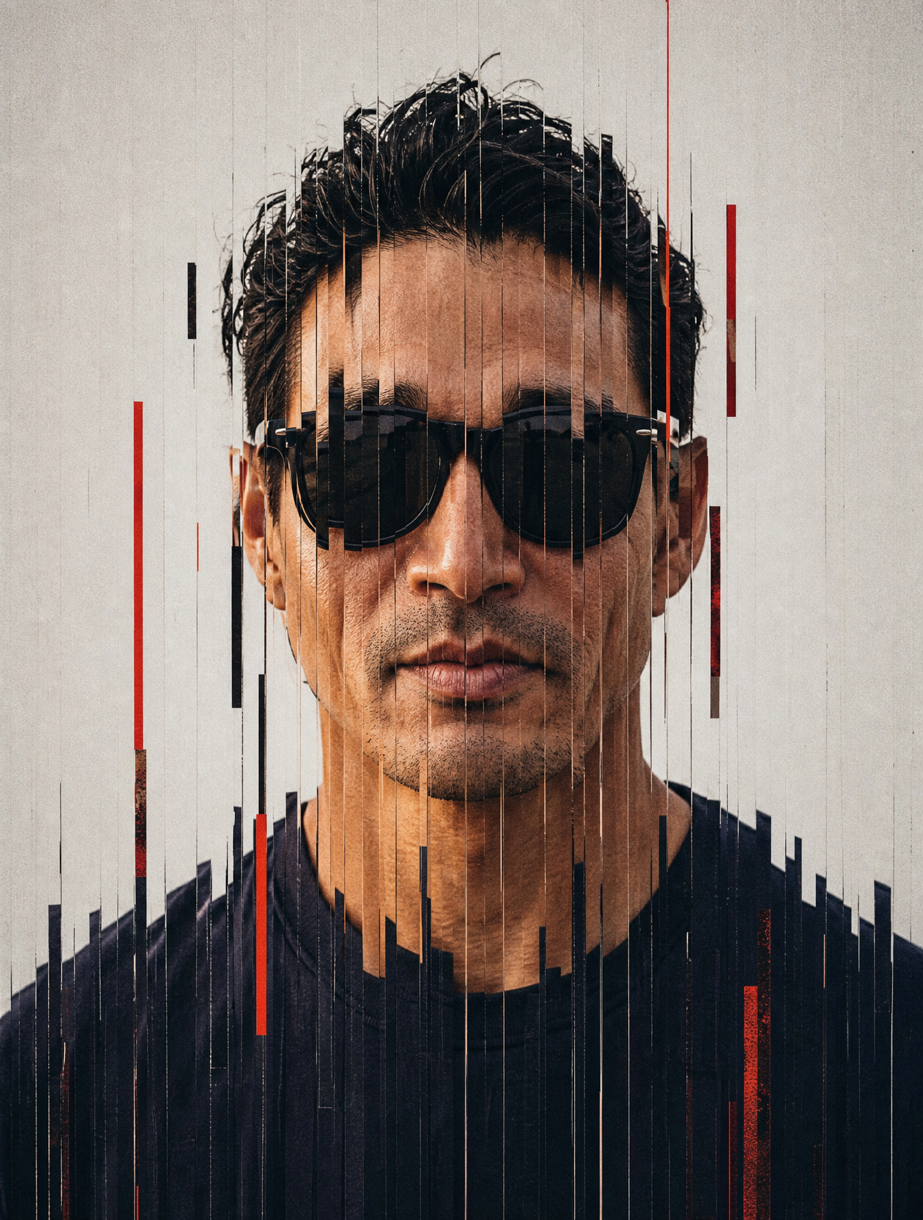 Style: vertical_slice_glitch, Description: High-fashion portrait with vertical s...؛ محتوای مرتبط هوش مصنوعی در Axeto