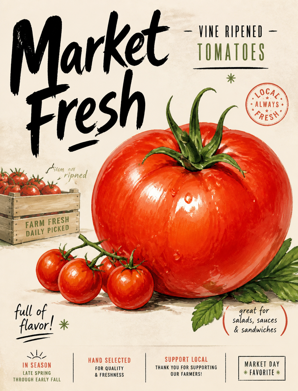 Style Name: Market Hand-drawn Agricultural Product Poster Style · market-brush-p…؛ پرامپت فارسی برای ساخت عکس با هوش مصنوعی