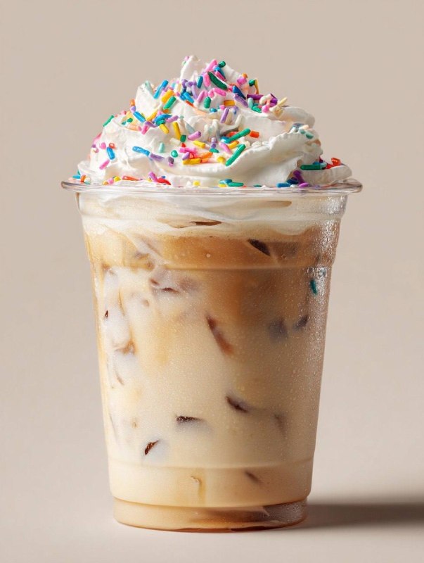 Ultra-realistic photo of a creamy, indulgent iced coffee milky perfection, serve…