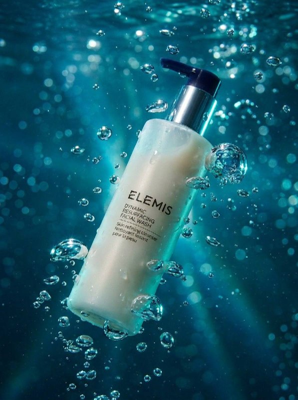 The product from the reference photo floating and levitating dynamically in deep…